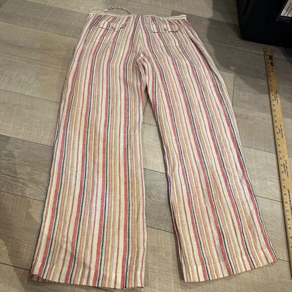 BOSTON PROPER WOMENS MULTI COLOR STRIPE LINEN PANTS NEW SIZE 14 - Picture 12 of 12